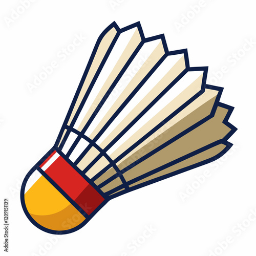  badminton shuttlecock isolated on a white background