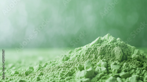 Green Matcha Powder: A clos...