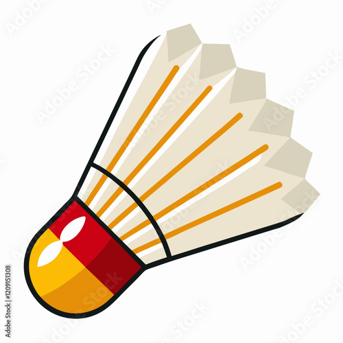  badminton shuttlecock isolated on a white background