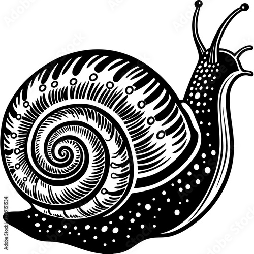 A snail on a white background vector design