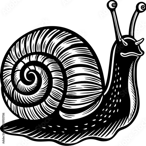 A snail on a white background vector design