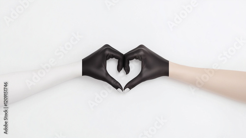 Black and White Hands Formi...