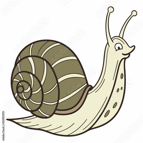 A snail on a white background vector design