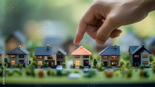 Hand Selecting a House from Model Homes