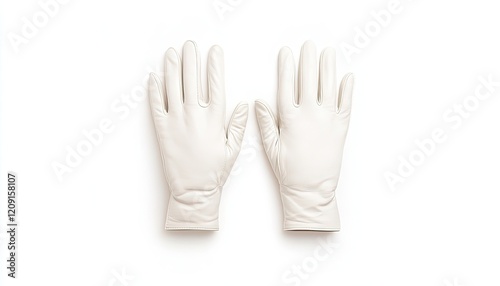Wallpaper Mural Pair of pristine white gloves arranged symmetrically on a clean background, ideal for hygiene or medical use Torontodigital.ca