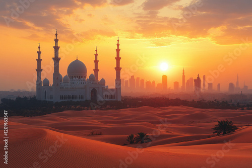 A Landscape Of Sand Dunes W...