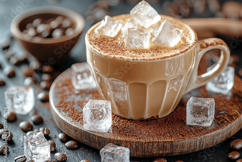 Coffee With Ice Cubes