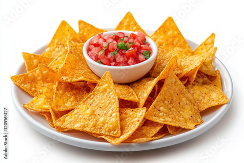Nachos With Cheese Isolated