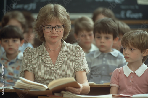 School Teacher In Classroom...