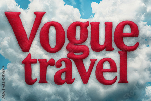 Vogue Travel Text Illustration