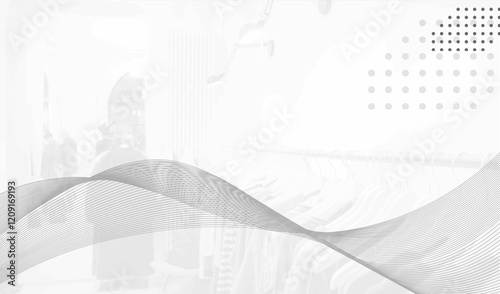Modern grey abstract background featuring wavy lines and dot patterns. Perfect for branding, presentations, websites, social media, and commercial graphic design projects