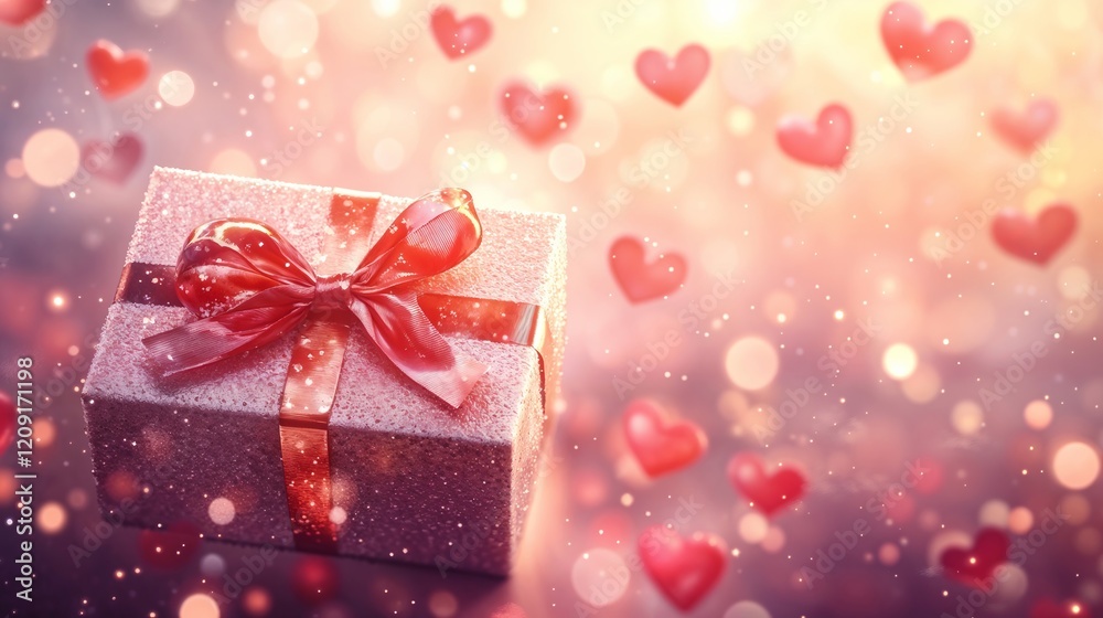 Valentine's Day banner with gift box wrapped in pink ribbon and heart-shaped background. Greetings or Promotional Campaigns. Love. Celebration. Romance.
Valentine's Day banner with gift box wrapped in pink ribbon and heart-shaped background. Greetings or Promotional Campaigns. Love. Celebration. Romance.