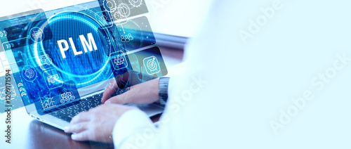 Konstfotografi PLM Product lifecycle management system technology concept