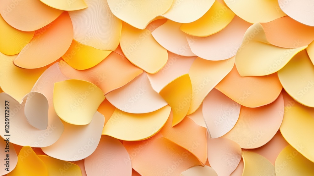 Textural exploration of vibrant layered petals in a colorful art installation Textural exploration of vibrant layered petals in a colorful art installation
