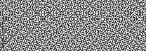 Abstract Geometric pattern, Lines, wavy, curves, Illustration, vector, alternating overlapping, orderly arrangement background, black and white, banner, website, template, dark.