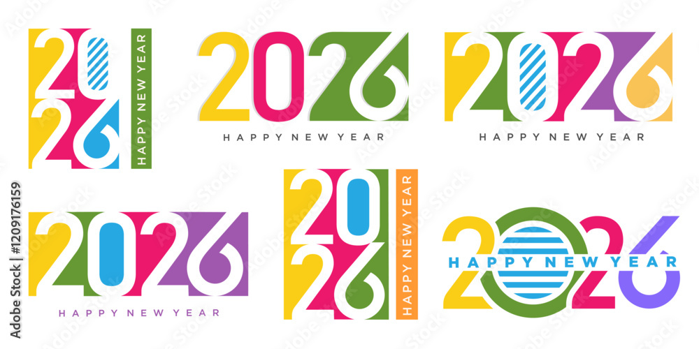 Happy new year 2026 design,2026 logo text design. new year celebration concept . Vector illustration Happy new year 2026 design,2026 logo text design. new year celebration concept . Vector illustration