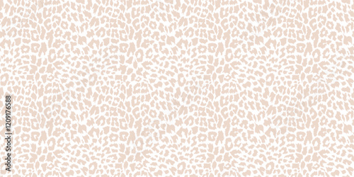 Leopard pastel vector seamless pattern. Wildlife repeat, horizontal texture. Cheetah panther leopard surface pattern print. Jaguar fur safari seamless backdrop. Hand drawn animal fur seamless pattern.