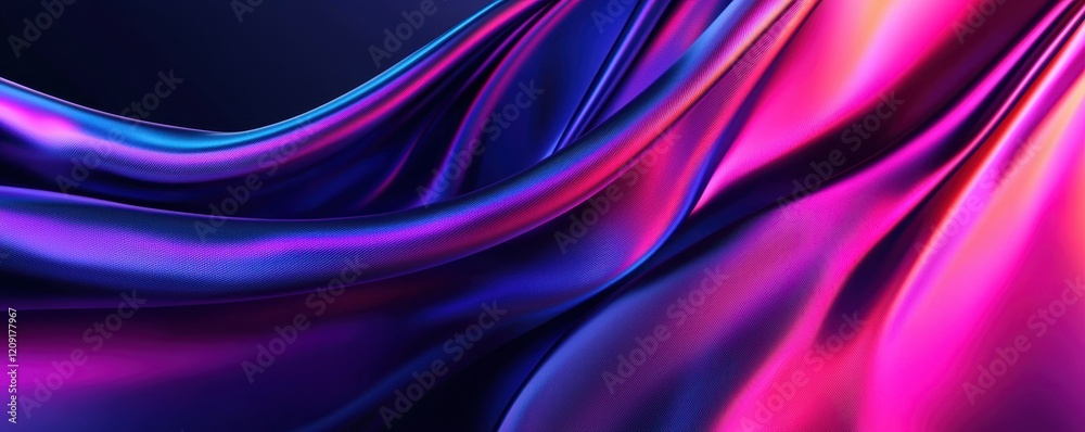 Obraz premium Pearly, glossy satin folds glowing under gentle light great for high-end cosmetics or fashion advertising campaigns