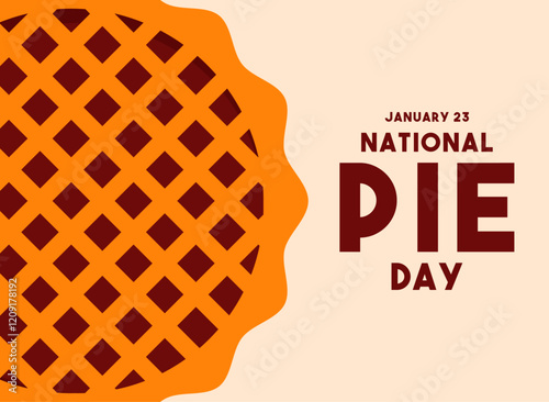 Vector Illustration of National Pie Day. January 23. Flat design vector. Pie design vector.