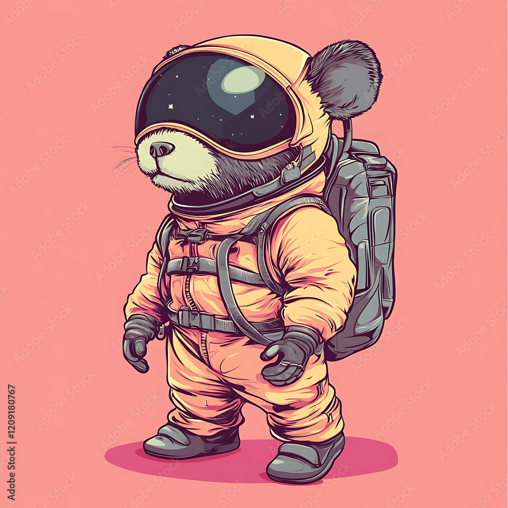 Animal in Spacesuit Background Animal in Spacesuit Background