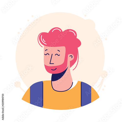 Get this creative icon of male avatar in trendy style