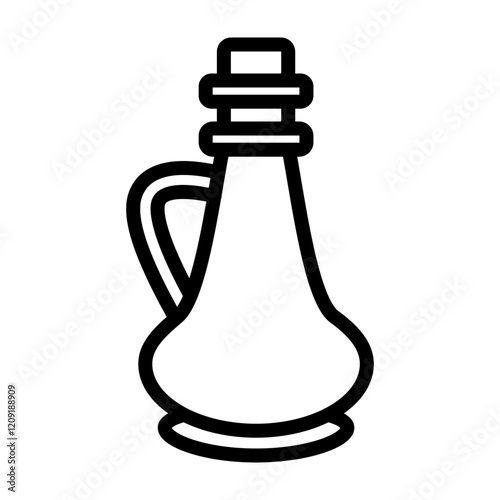 Vinegar Vector Line Icon Design