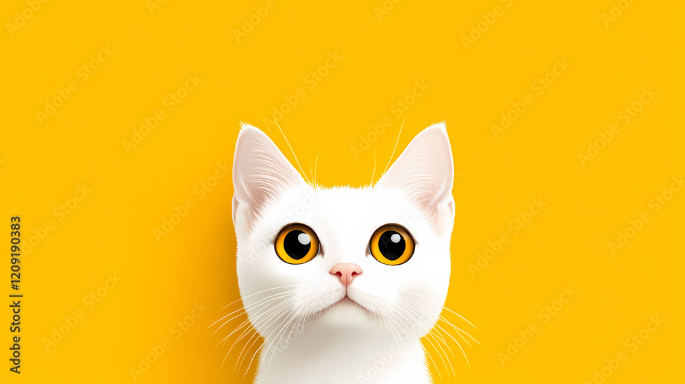 Cartoon Black and White Cat Illustration Cartoon Black and White Cat Illustration