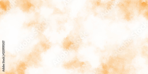 Paint leaks and ombre effects orange or brown watercolor, watercolor background textures with clouds and stains, Old paper texture with stains and scratches, Hand painted abstract cloud texture.