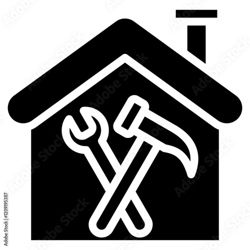 Home Renovation glyph icon
