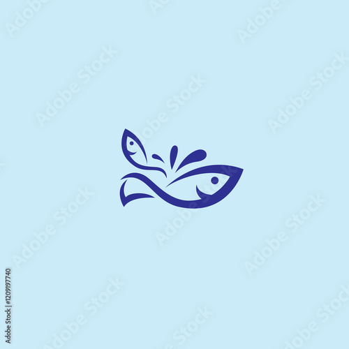 Fish Logo Vector Illustration. Fishing Club Logo