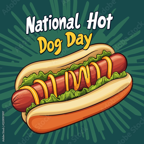 National Hot Dog Day Celebration Design
