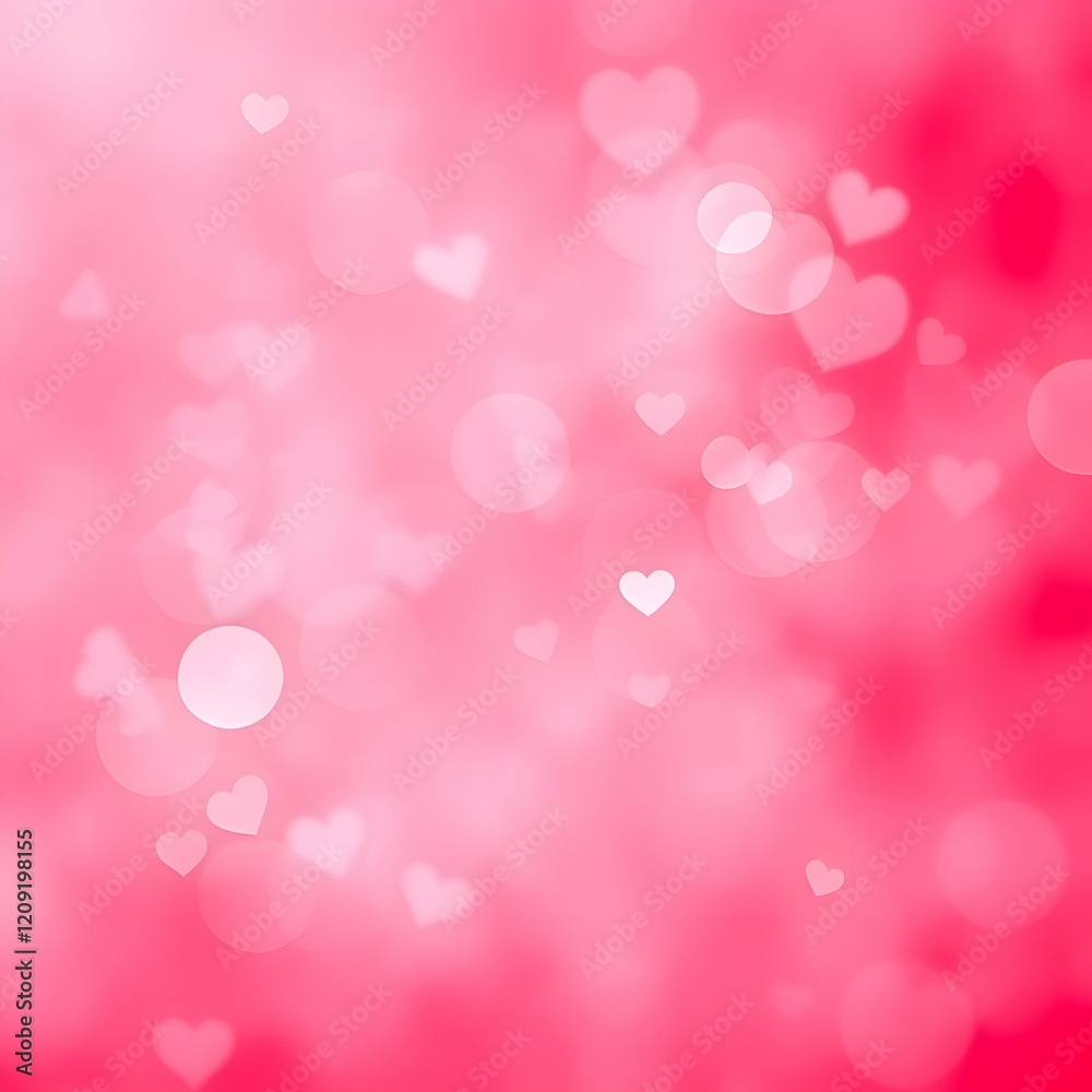 Romantic Pink Background With Bokeh Hearts for Valentine's Celebrations AI Image Romantic Pink Background With Bokeh Hearts for Valentine's Celebrations AI Image