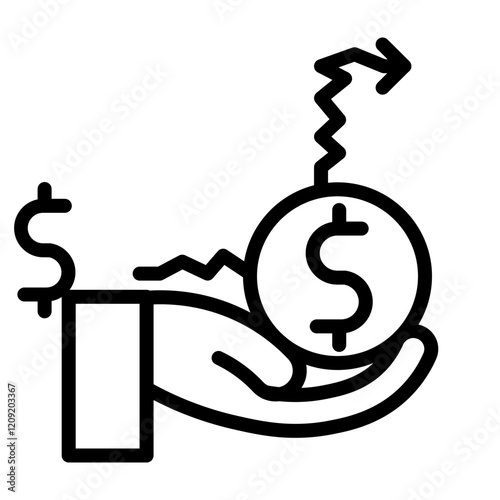 Initial Public Offering (IPO) Vector Line Icon Design