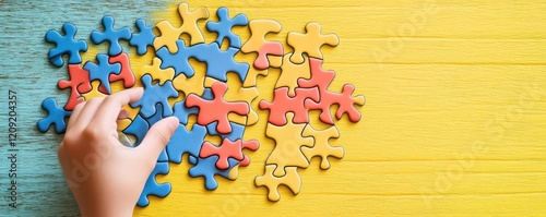puzzle flat design side view educational activity cartoon drawing Split-complementary color scheme