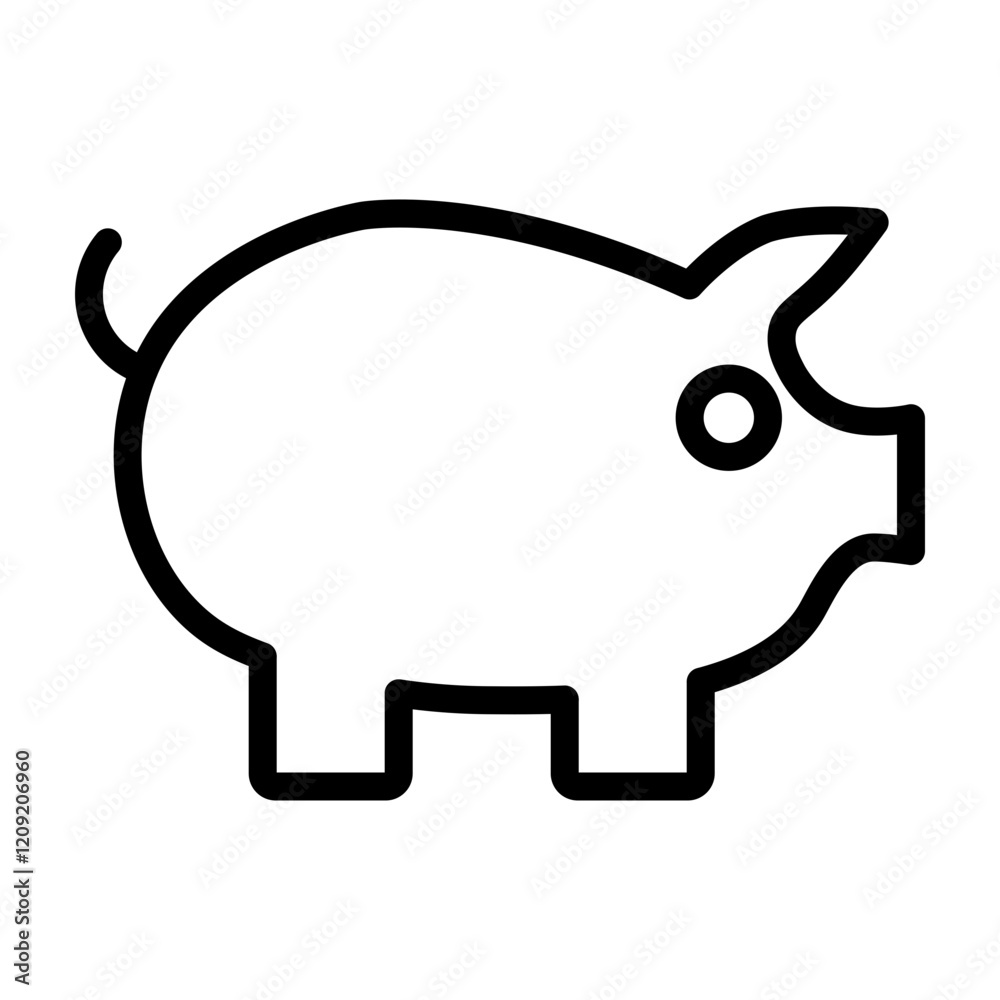 Pork Vector Line Icon Design Pork Vector Line Icon Design