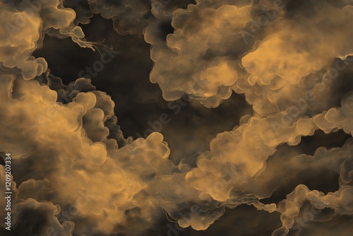Dramatic Gold and Gray Cloudscape