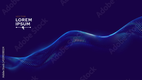 Hi Tech Network Connection Grid. 3D Technology Style Banner Design. Technology Vector Illustration. Futuristic Design for Technology or Science Event.
