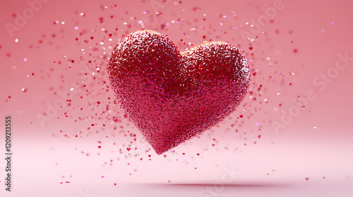 Sparkling Heart Shape Love Design