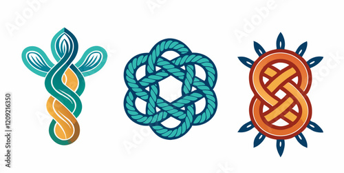 Intricate nautical knot designs for decorative applications