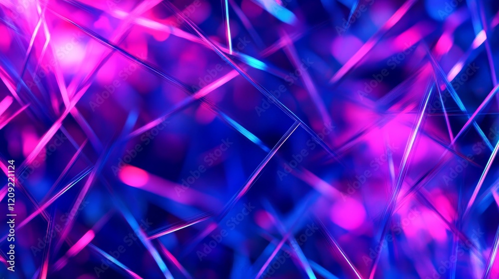 Abstract background with vibrant purple and blue light patterns creating a dynamic visual effect. Abstract background with vibrant purple and blue light patterns creating a dynamic visual effect.