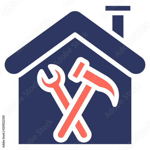 Home Renovation glyph color icon