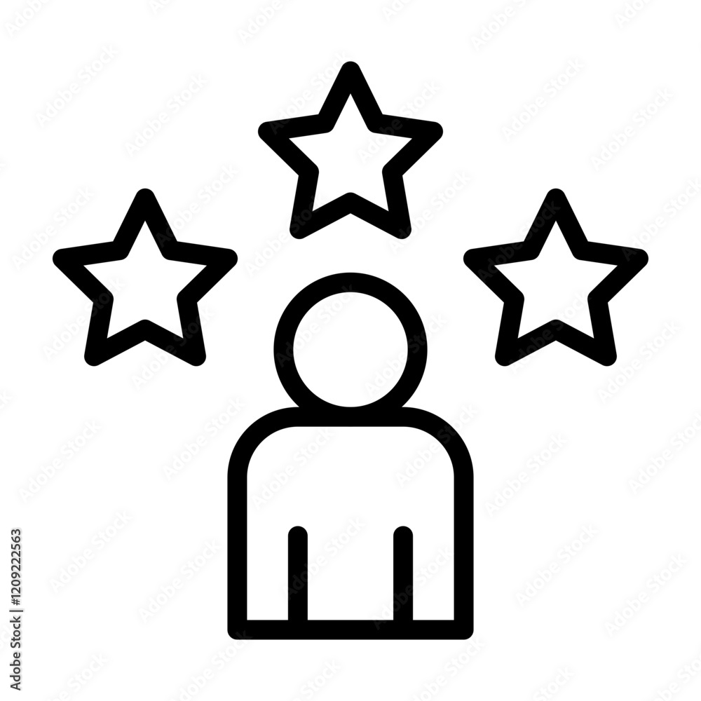 User Ratings Vector Line Icon Design User Ratings Vector Line Icon Design