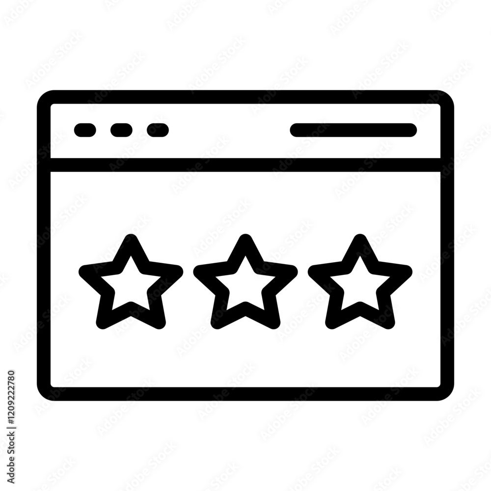 Rating Breakdown Vector Line Icon Design Rating Breakdown Vector Line Icon Design