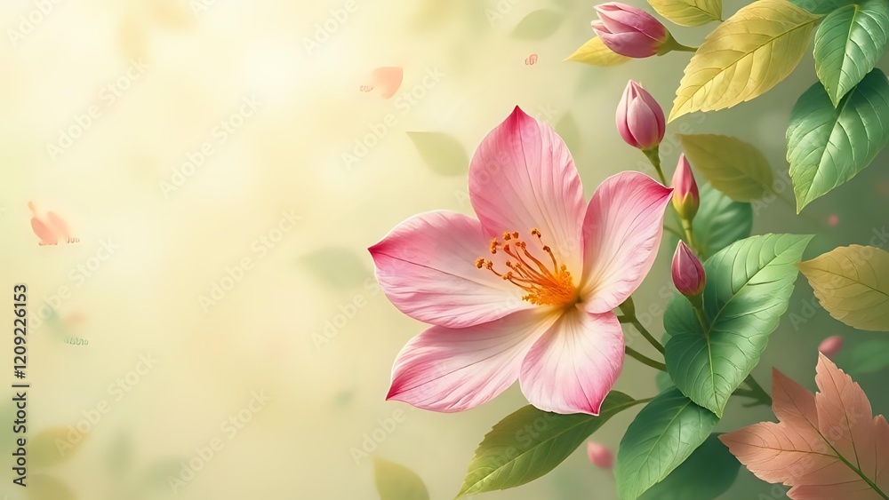 Fototapeta premium Flourishing Elegance in the Heart of Green