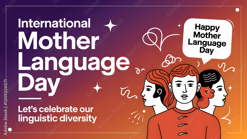 International mother language day banner design International mother language day banner design