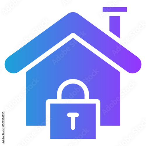 Locked glyph gradient icon