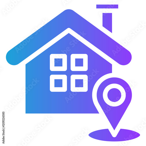 Location glyph gradient icon