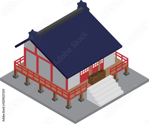 アイソメトリックな神社仏閣