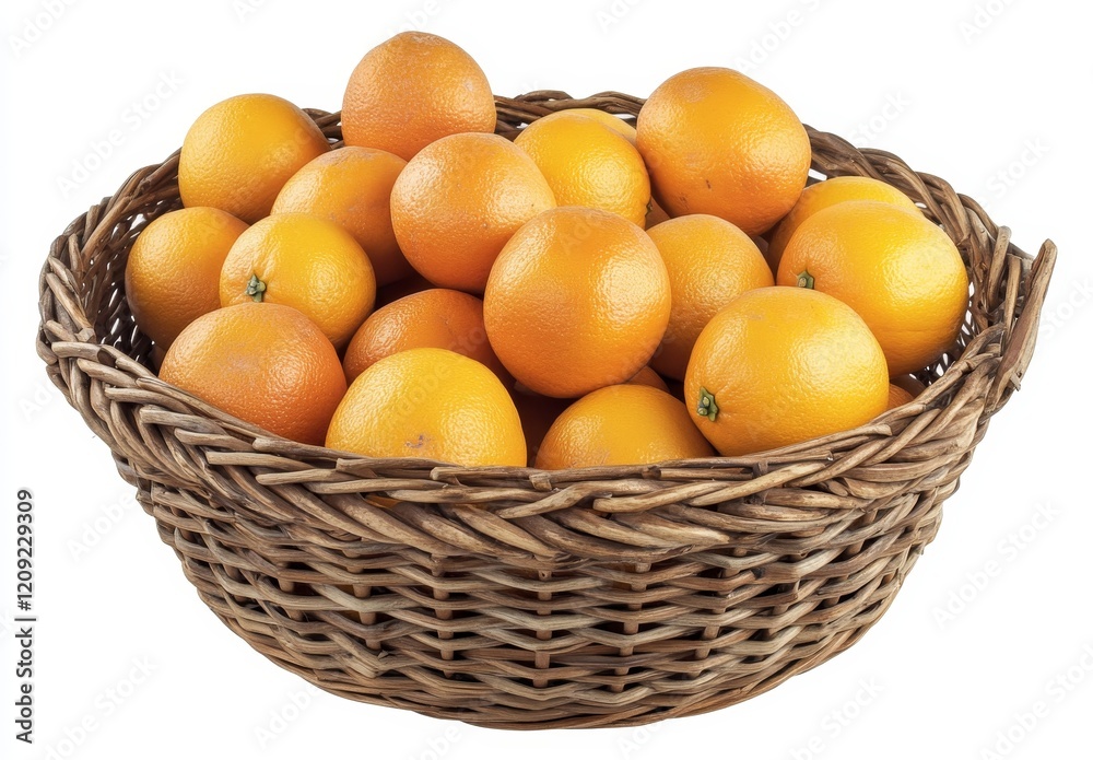 Ripe oranges in a wicker basket. (1) Ripe oranges in a wicker basket. (1)