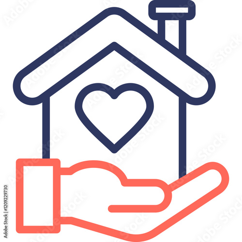 Home Care line color icon